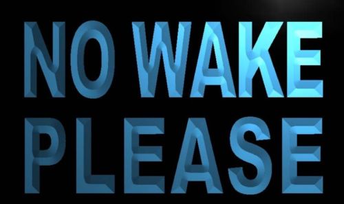 No Wake Please Neon Light Sign